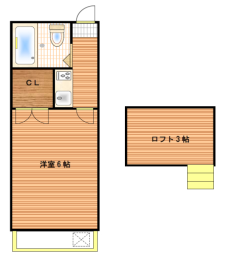 千葉市若葉区の賃貸アパートレオ東千葉間取り図